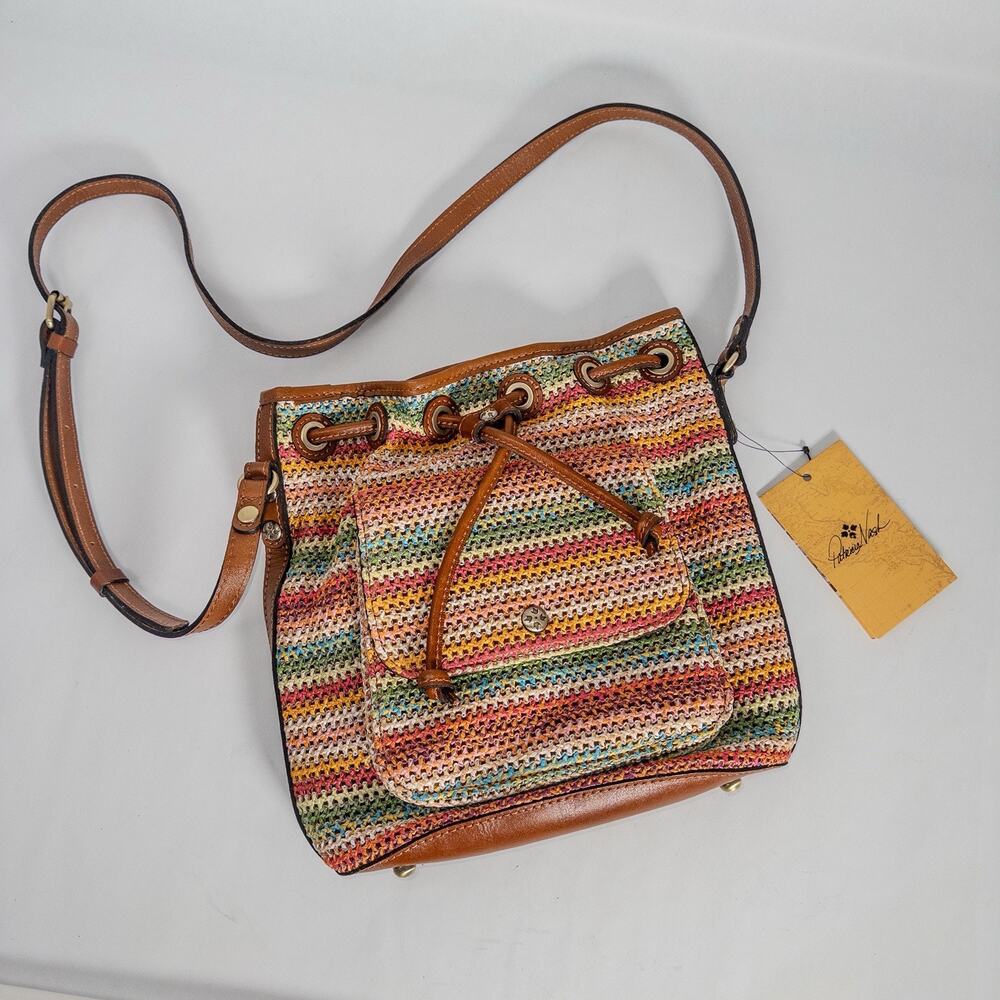 NWT Patricia Nash Crossbody Bag Spanish Multi ZigZag Coral/multi Color W/ Wallet